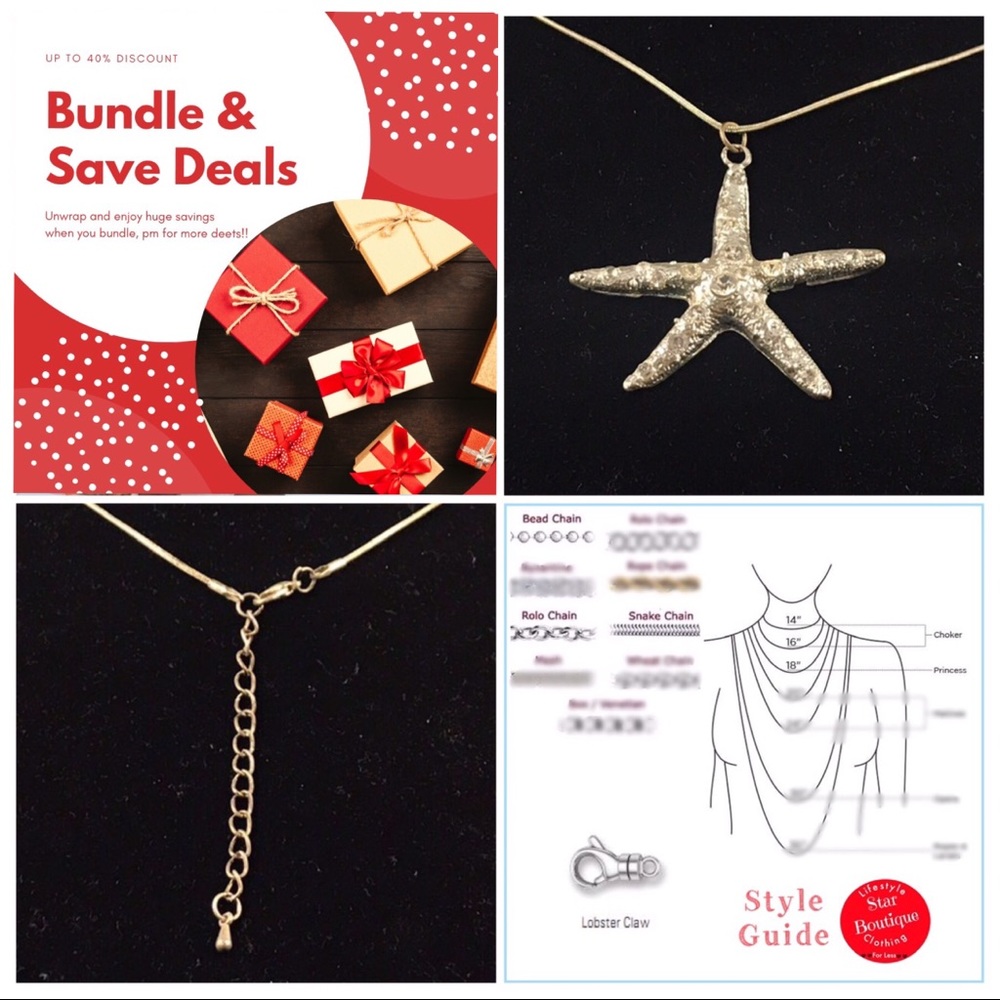 Embellished Mermaids Starfish fashion pendant